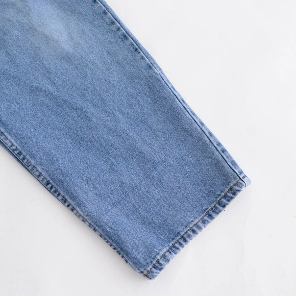 Vintage 90S Nevada Blue Light Wash 100% Cotton Straight Leg Denim Jeans Size 38 - Picture 6 of 14